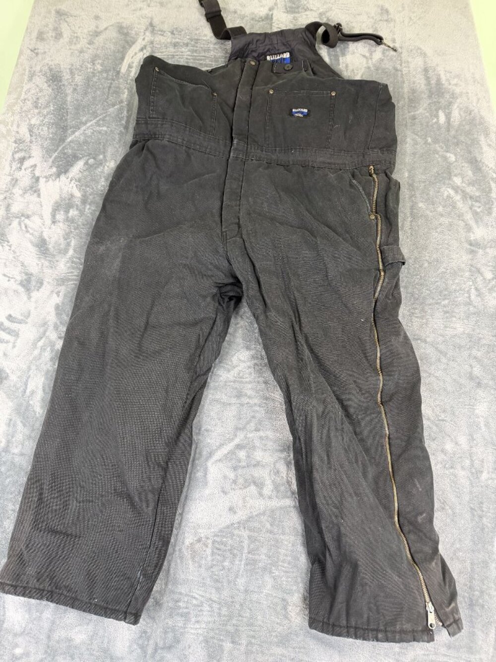 Walls Blizzard Pruf Mens Black Bib Overalls 50x27